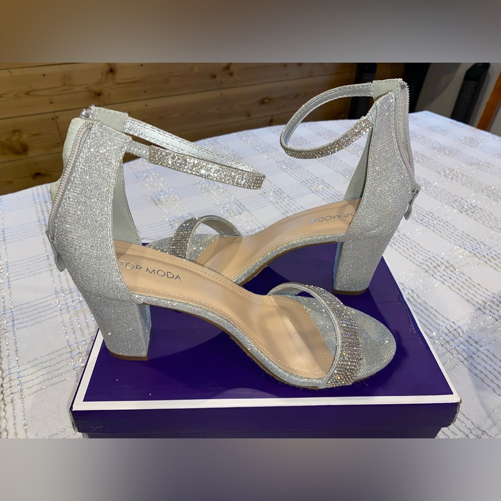 Glittery/Silver Heels